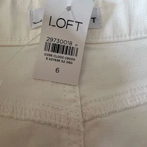Loft white jean skirt NWT